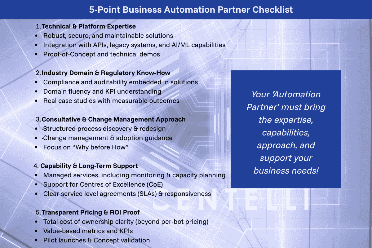 Checklist How to Select a Business Automation Partner